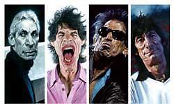 SEBASTIAN KRUGER 40 X 40 cnvs ROLLING STONES 4 pc suite  