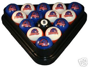 Boise State University Broncos BSU Billiard Ball Set  