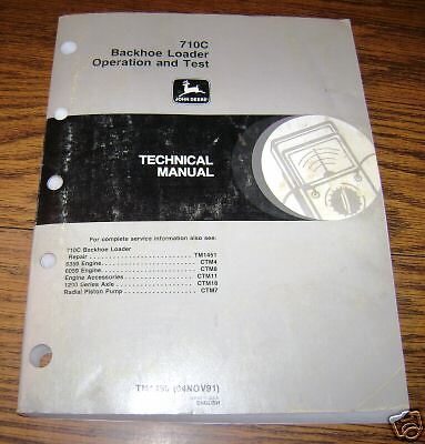 John Deere 710C Backhoe Loader O&T Technical Manual jd  