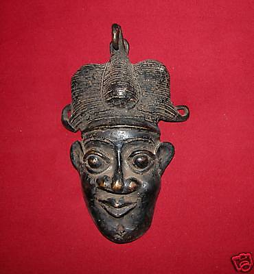 CAMEROON GRASSLANDS ORNAMENTAL BRONZE HIP MASK  