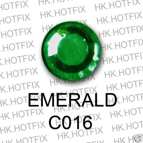 3mm 144, 10ss EMERALD Iron on Hotfix Rhinestones NEW  