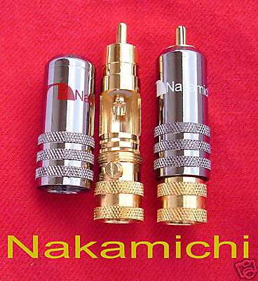 Nakamichi RCA Plug Locking 8 9mm 24K New US 035340  