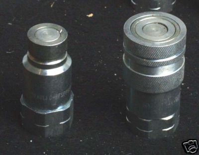 2 sets skid steer flat face couplers 1/2" NPT