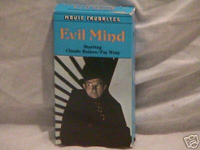 MOVIE FAVORITES EVIL MIND STARRING CLAUDE RAINES VHS  