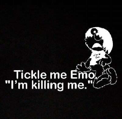 TICKLE ME EMO IM KILLING ME elmo scene sad SHIRT XL  