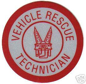 VEHICLE RESCUE TECHNICIAN STICKER FOR FIRE HELMET  