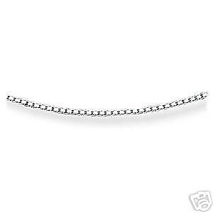 14kt WG Box Link Chain With Spring Ring Clasp  