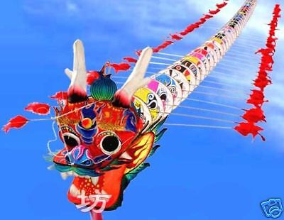 CLASSIC CHINESE HANDMADE KITE,HUGE DRAGON 40 feet long  