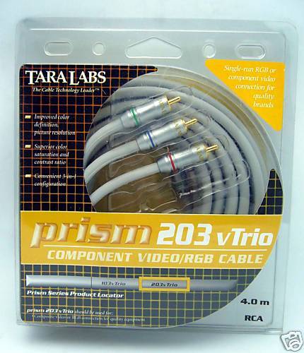 Tara Labs Prism 203vtrio 4 meter Component video  