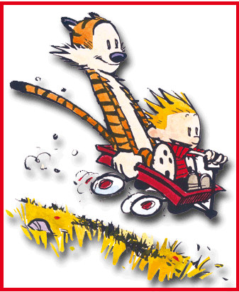 Calvin and Hobbes T Shirt Custom Made Wagon Ride