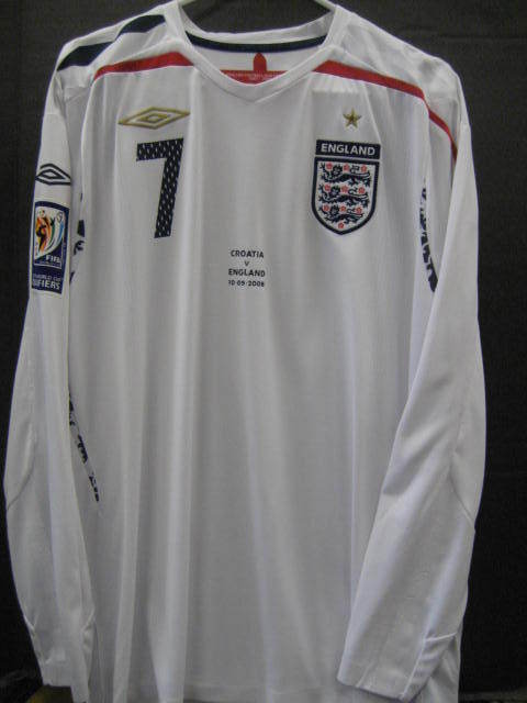 NWT Umbro England Beckham L/S Match Issue Jersey  