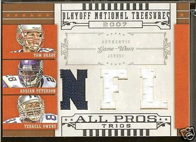 TOM BRADY / ADRIAN PETERSON 2 COLOR GW TRIPLE JERSEY/25  