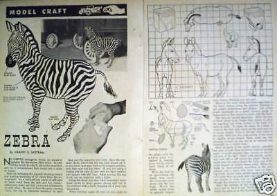 How to Carve a ZEBRA 1950s PINE WOOD CARVING PATTERN  