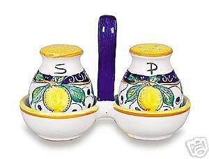 Italian Pottery Ceramic Salt & Pepper Italy Umbria New  