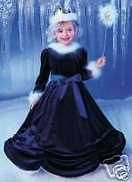 SnowFlake Snow Queen Girl Costume 4 6 w/ wand tiara  