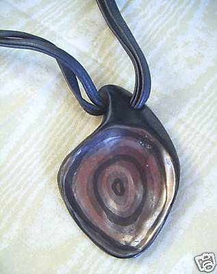 Handmade Porcelain Pendant Necklace Artist Carol Halmy