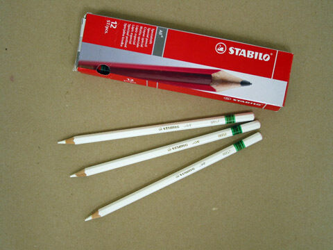 STABILO PENCIL WHITE (box of 12) grease china marker  