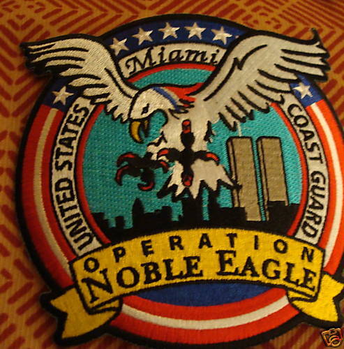 USCG PATCH=AVIATION MIAMI AIR STATION,OP.NOBLE EAGLE  