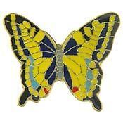 MONARCH BUTTERFLY YELLOW LAPEL PIN  