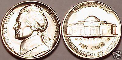 UNCIRCULATED 1987-P JEFFERSON NICKEL~FREE SHIPPING~NICE