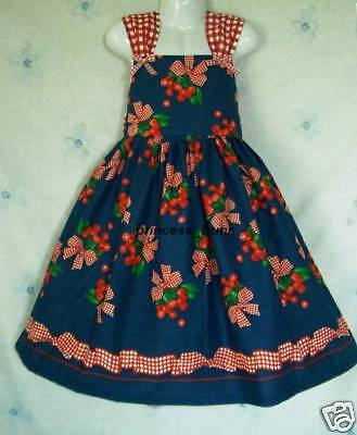 Daisy Kingdom Summer Party Cherries Border1 Sun Dress  