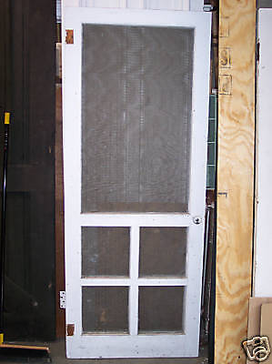 Vintage Wood Screen Door  