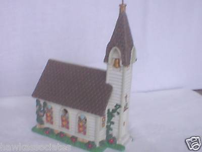 New England Church Midwest of Cannon Falls Lighted Bldg  