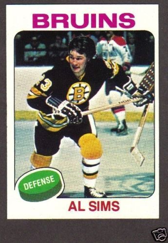 1975 76 Topps Hockey Al Sims #136 Boston Bruins NM/MT  