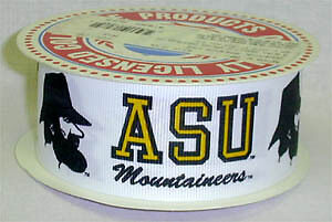 Appalachian State Grograin Ribbon 7/8 Wide 10 Yards 743006173025 