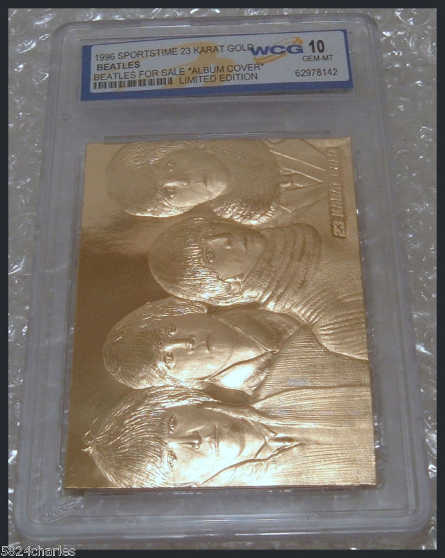 1996 BEATLES FOR SALE 23KT GOLD CARD WCG GRADED 10GEM  